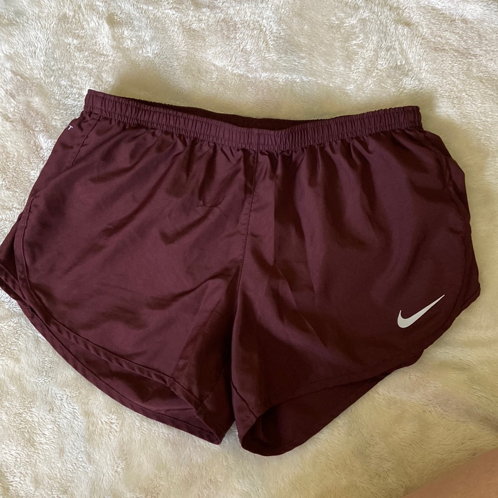 Burgundy Nike Running Shorts